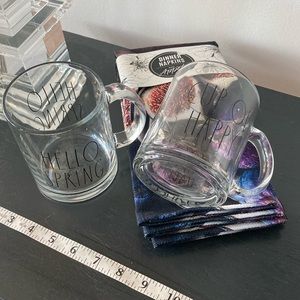 Rae Dunn Glass Mugs